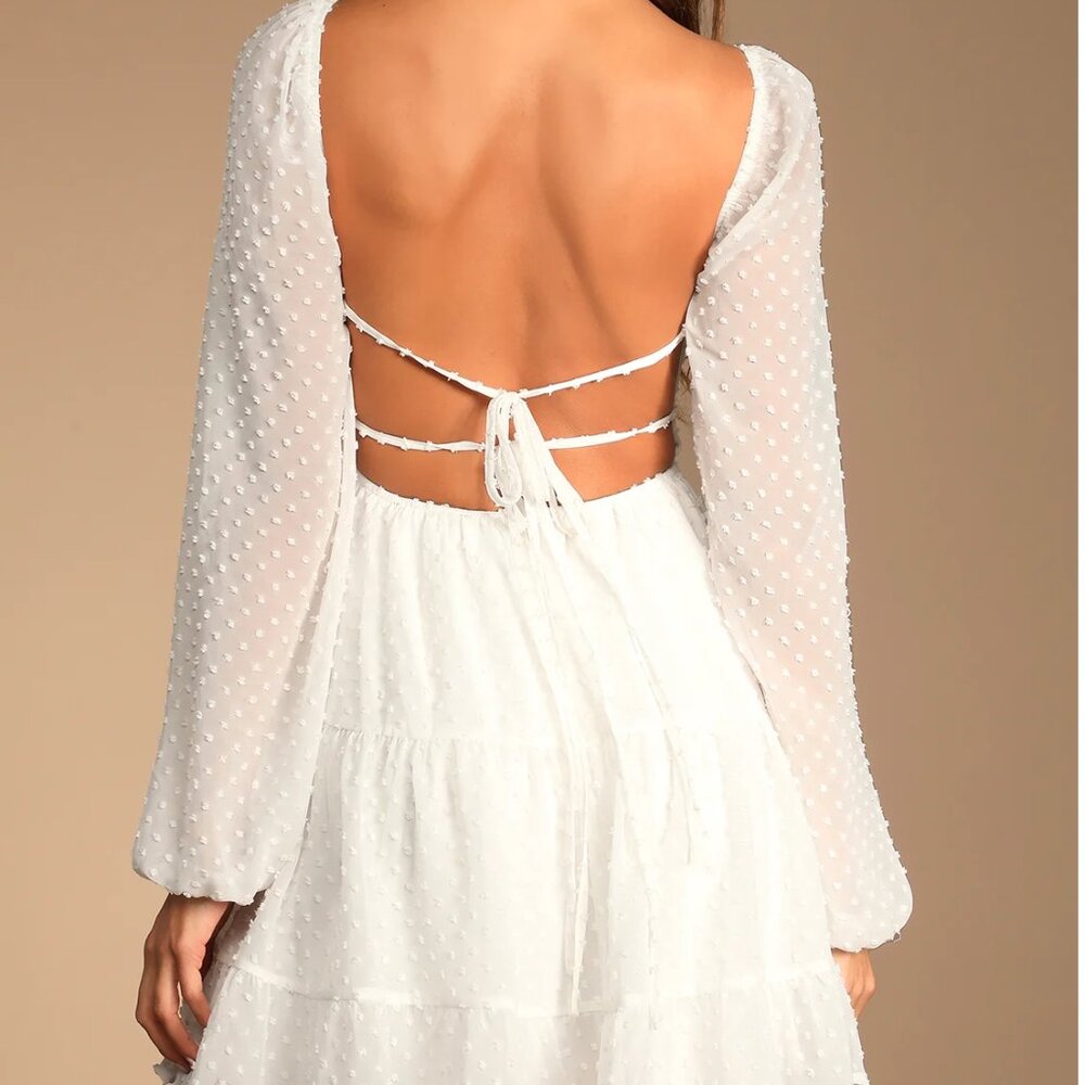 Lulus | Swiss Puff Mini Dress - Picture 3 of 5